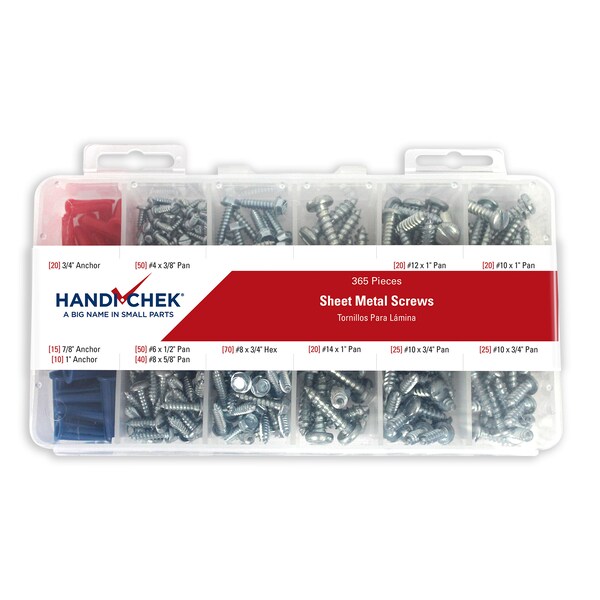 Sheet Metal Screw Assort 365pc